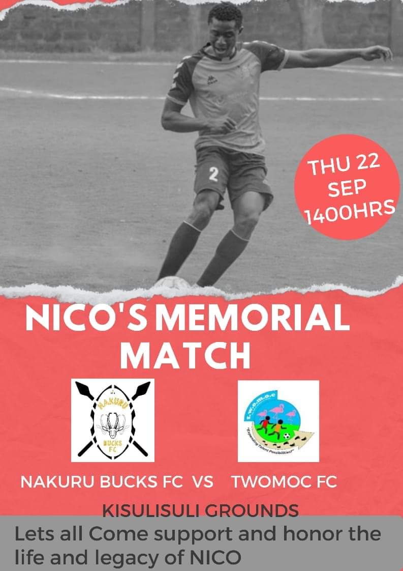 Memorial match for Nakuru Bucks FC right back, Nicholas Omondi